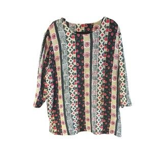 Blairsport‎ Vintage Geometric Patterned Top